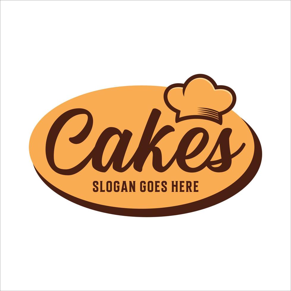 création de logo de lettrage et de calligraphie de boulangerie, vecteur de gâteaux