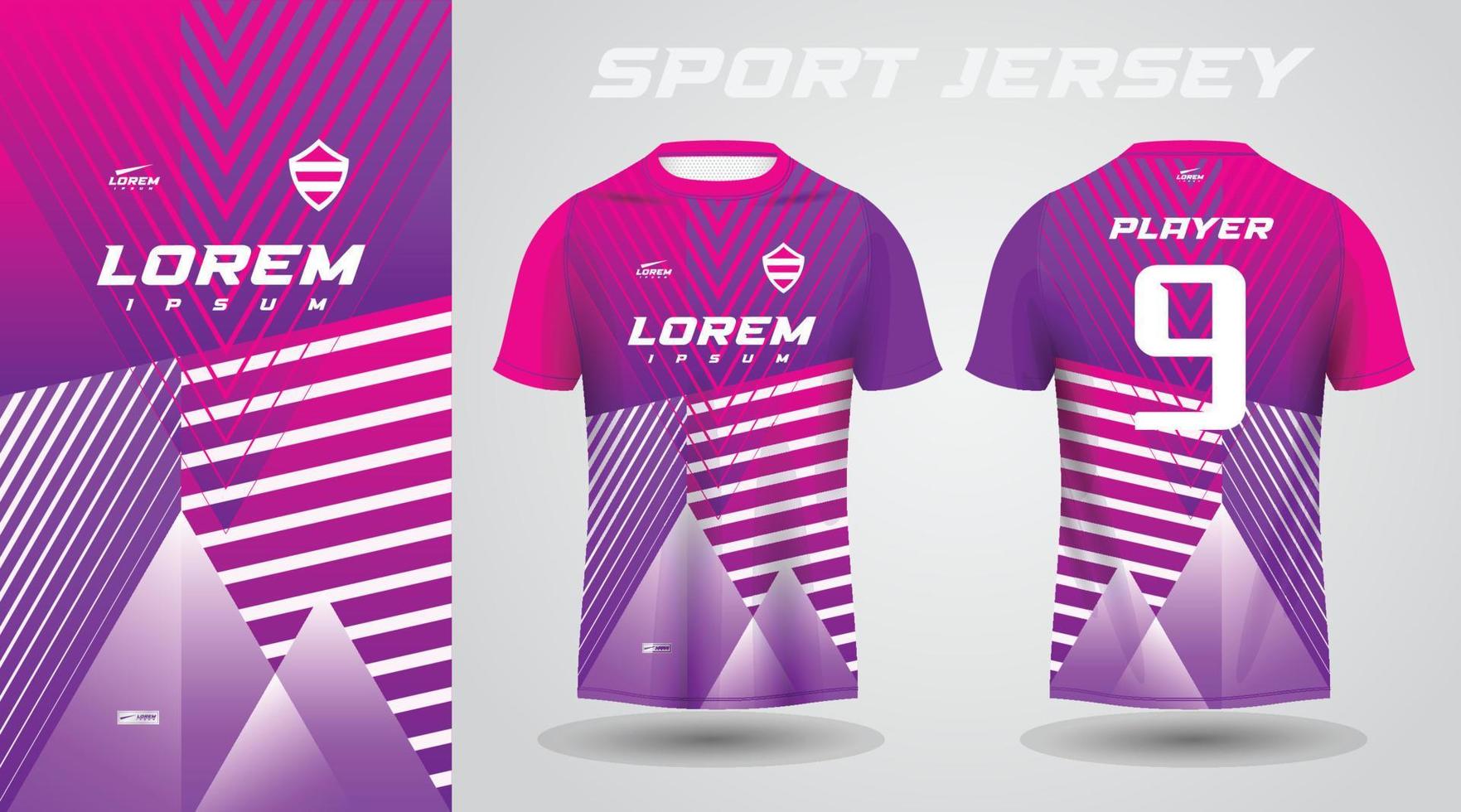 conception de maillot de sport rose violet vecteur