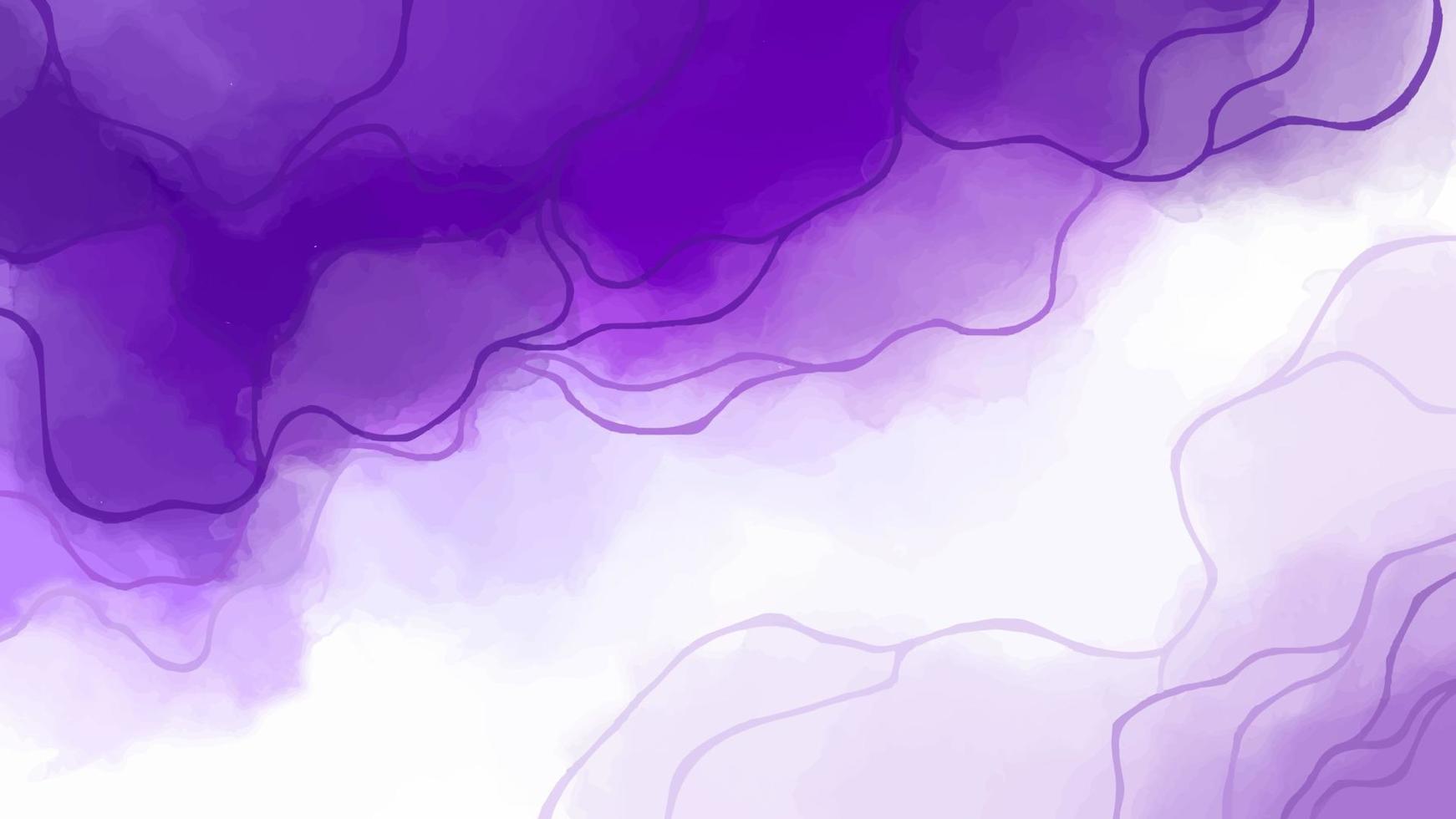 abstrait aquarelle violet. peinture à l'encre esthétique vecteur