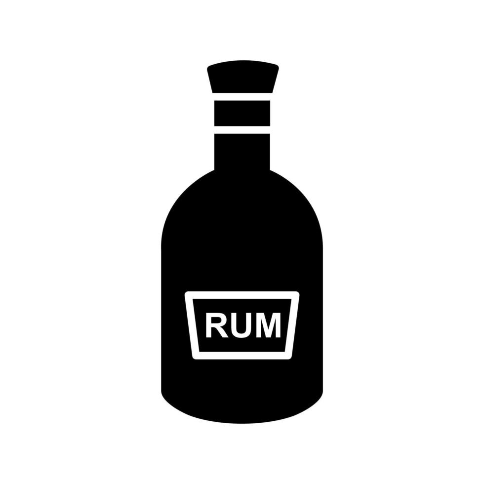 bouteille d'icône de vecteur de rhum