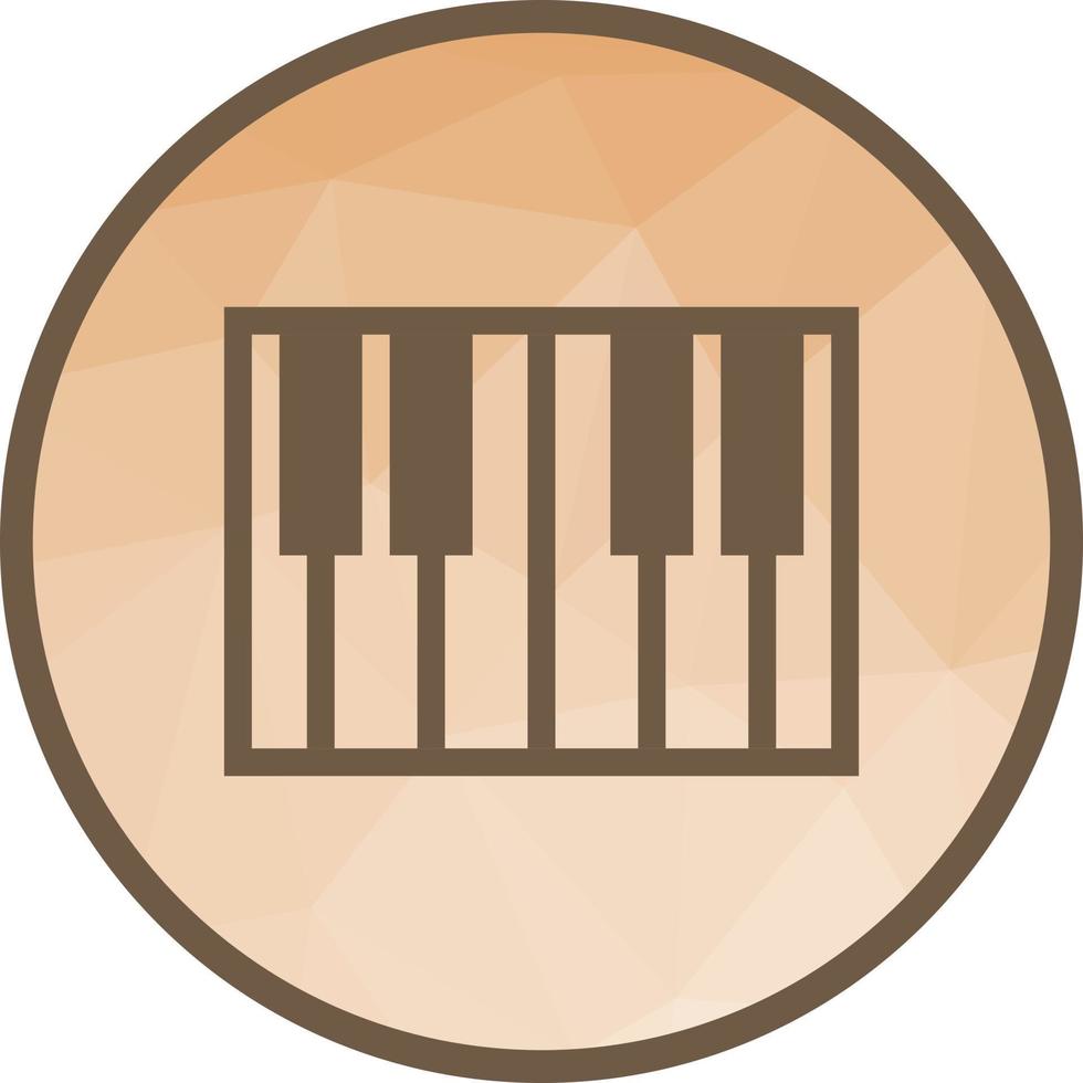 icône de fond piano low poly vecteur