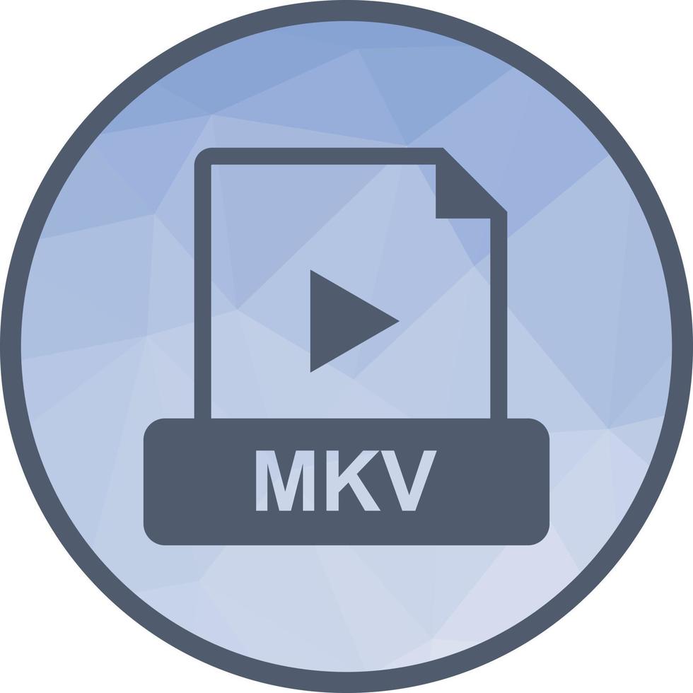 icône de fond mkv low poly vecteur