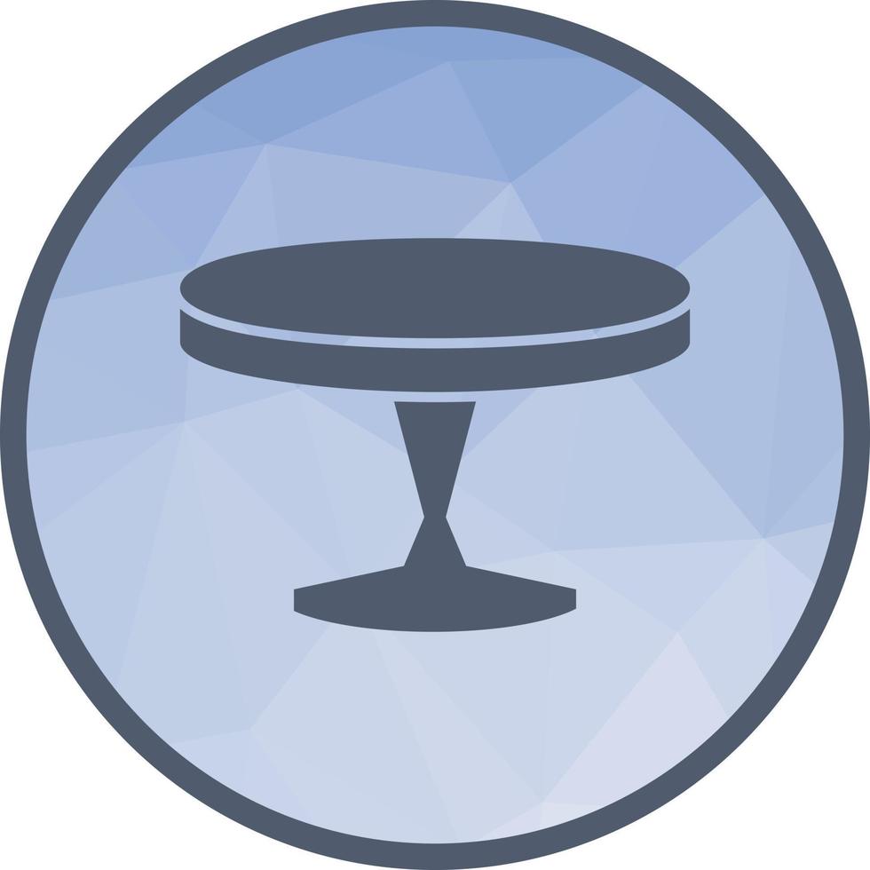 petite table icône de fond low poly vecteur