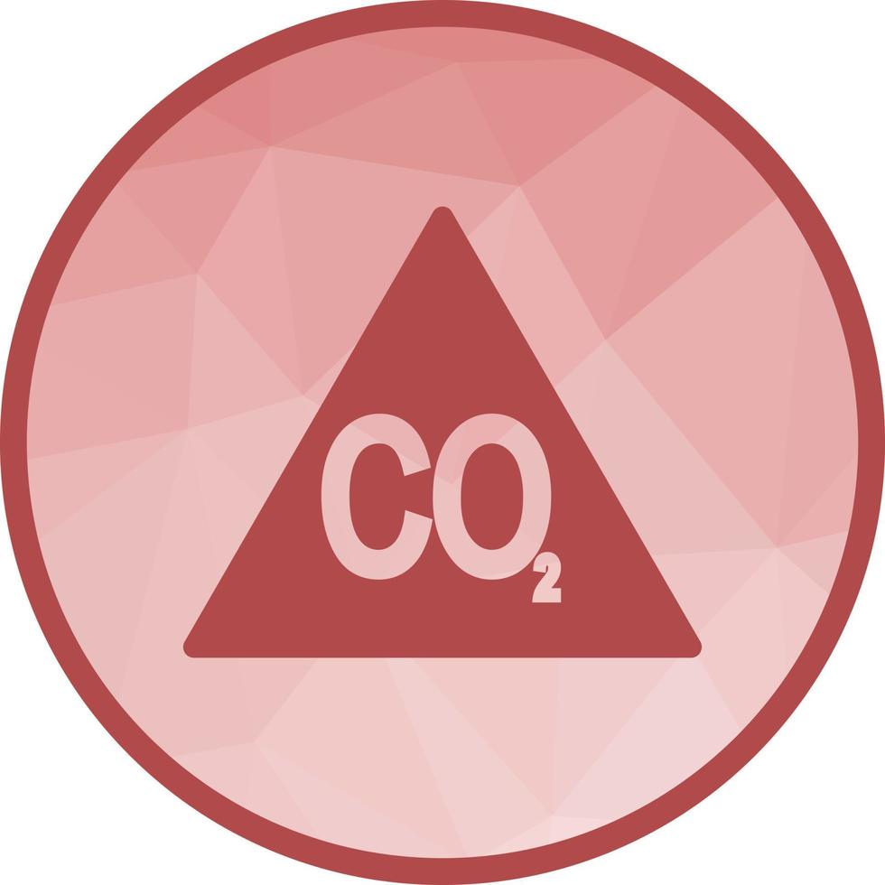 icône de fond poly faible dioxyde de carbone vecteur