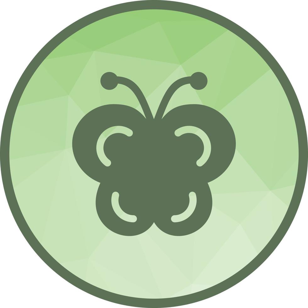 icône de fond papillon low poly vecteur