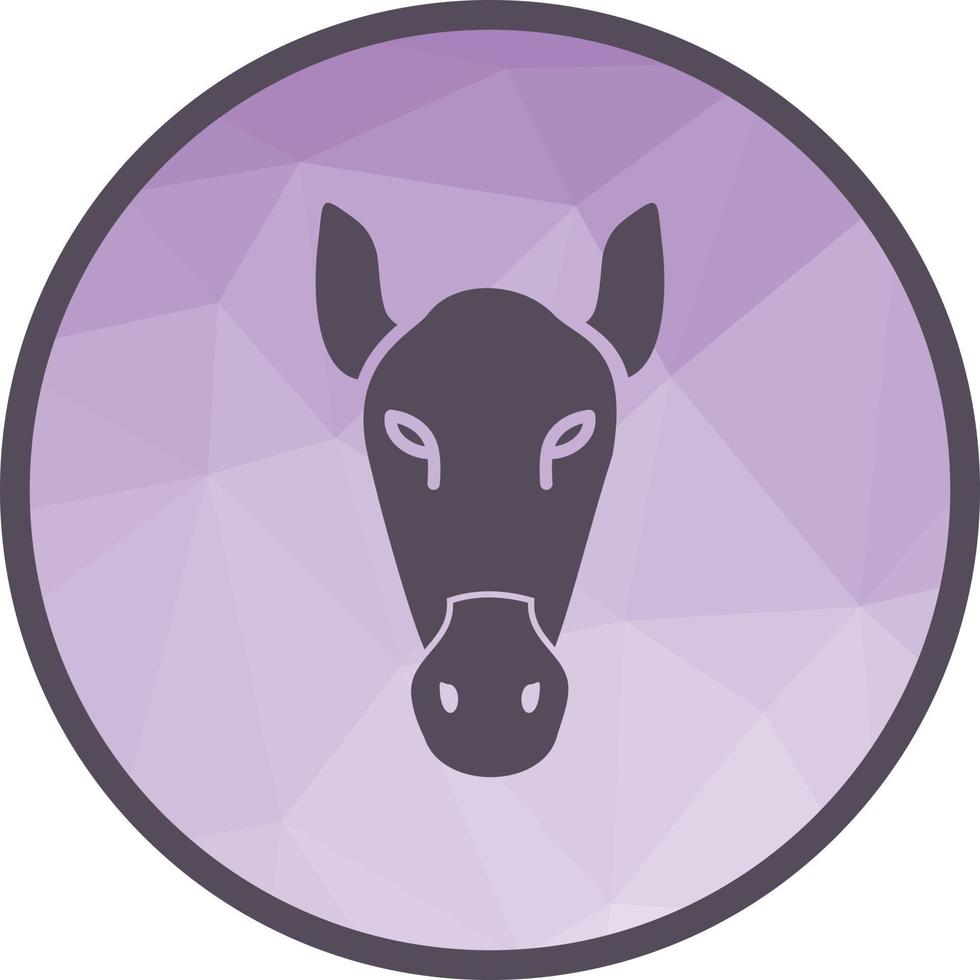 icône de fond low poly de visage de cheval vecteur