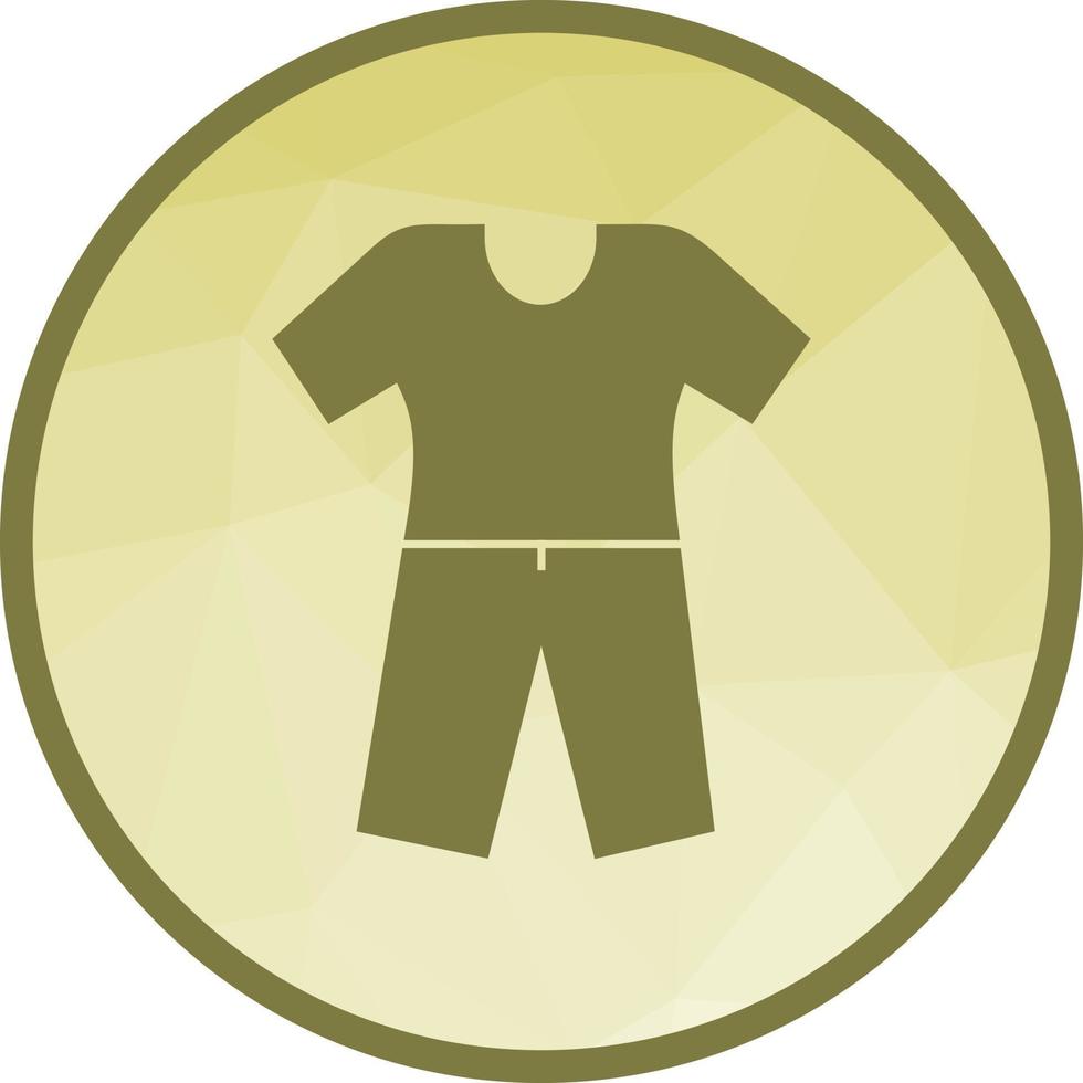 costume de pyjama icône de fond low poly vecteur