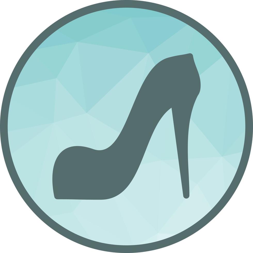 icône de fond low poly stilletos vecteur