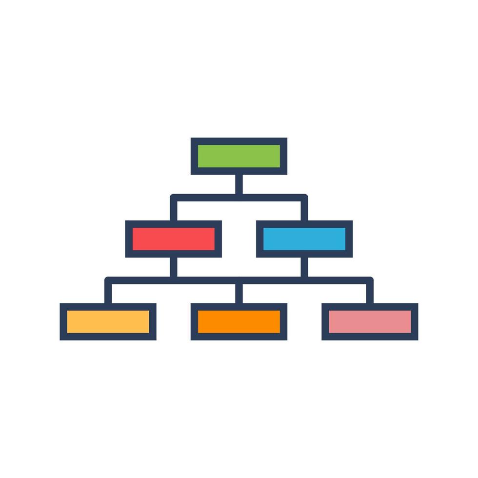 icône de vecteur d'organigramme