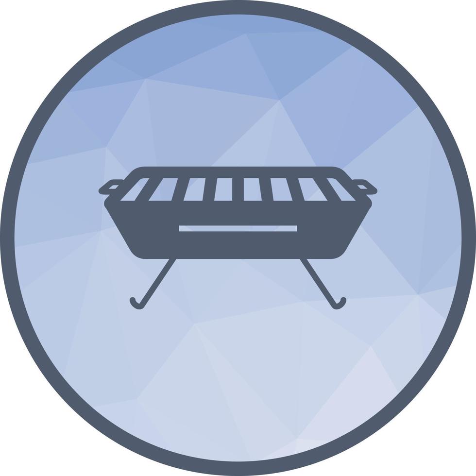 icône de fond barbecue low poly vecteur