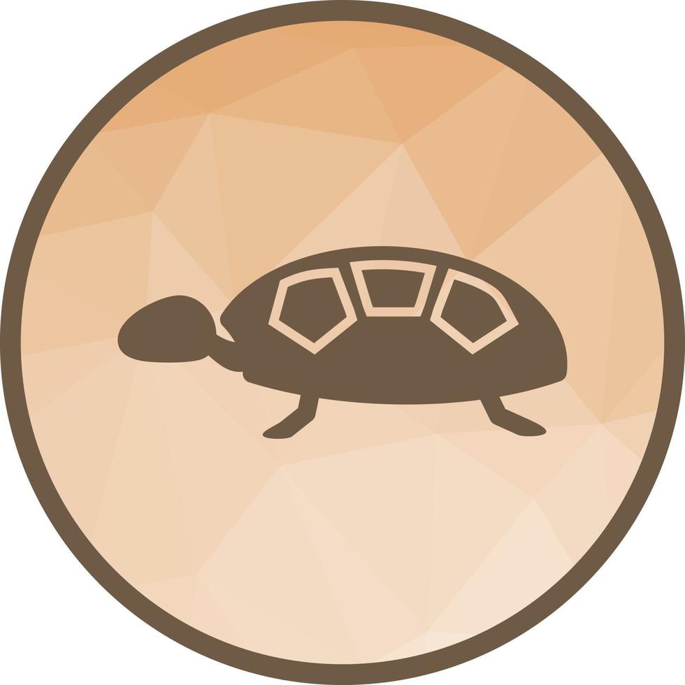 icône de fond tortue low poly vecteur