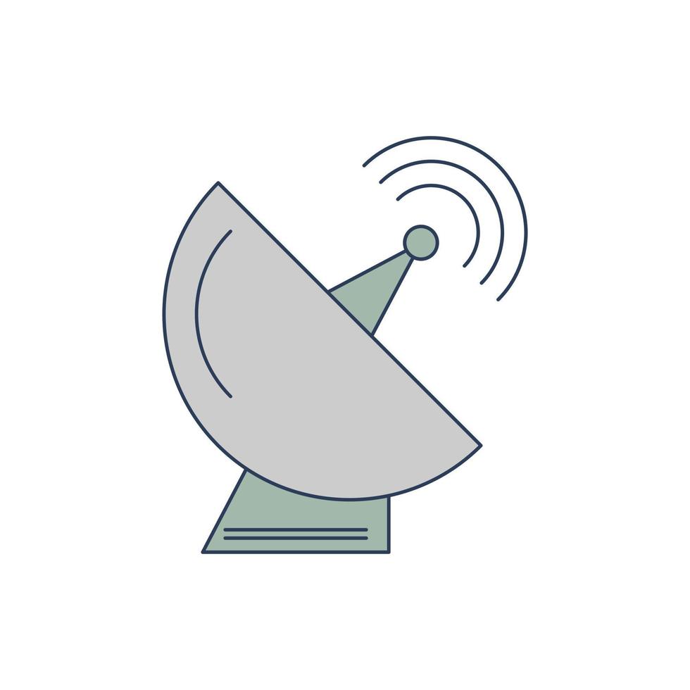icône de vecteur d'antenne parabolique