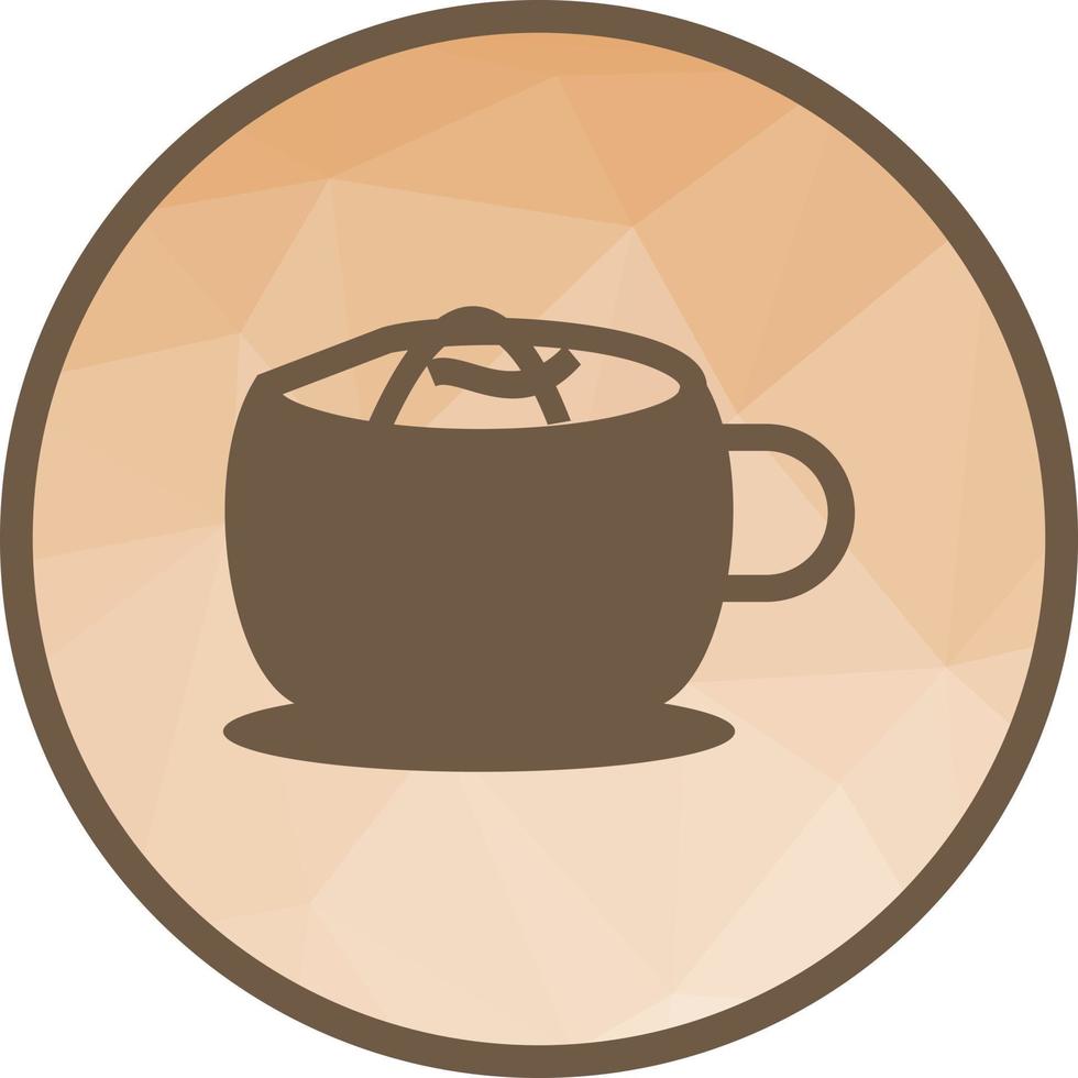 tasse de café icône de fond low poly vecteur