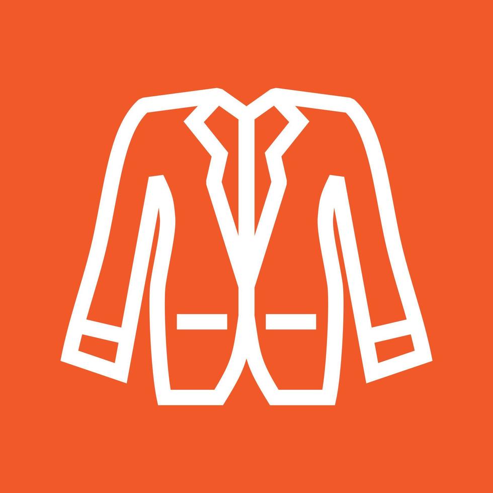 icône de fond de couleur de ligne de veste élégante vecteur