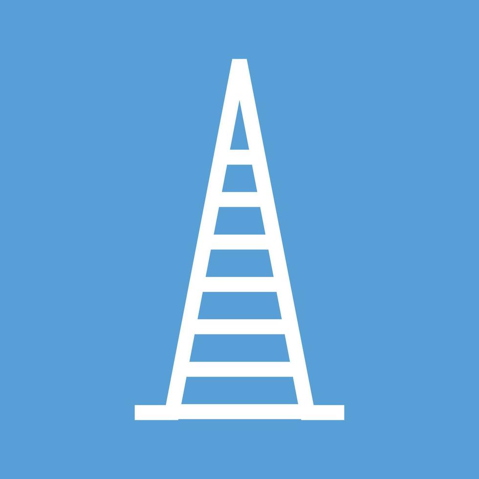 icône de fond de couleur de ligne de cône de construction vecteur
