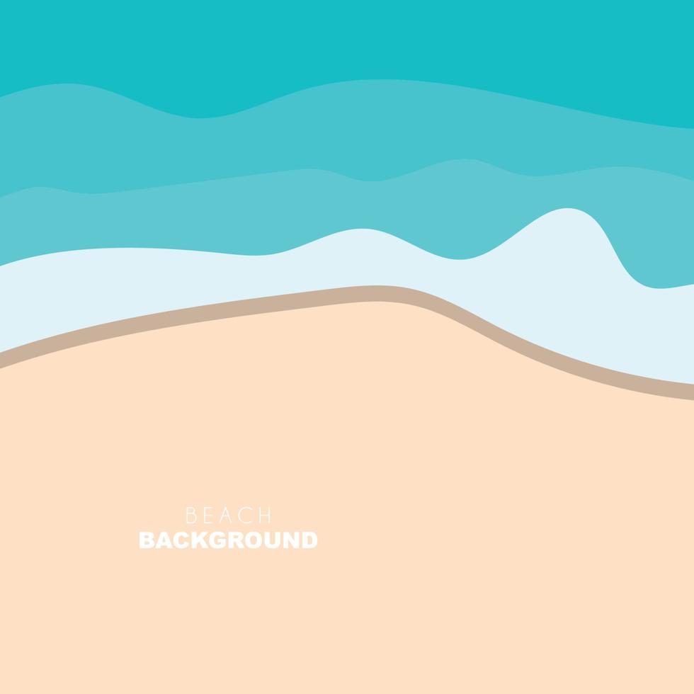 fond de plage, conception de scène de plage avec du sable et des vagues de l'océan, illustration vectorielle d'icône de modèle vecteur
