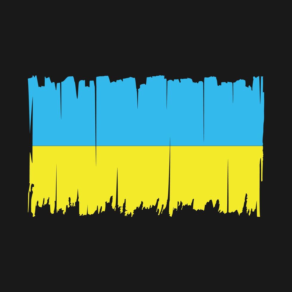 drapeau ukraine brosse illustration vectorielle vecteur