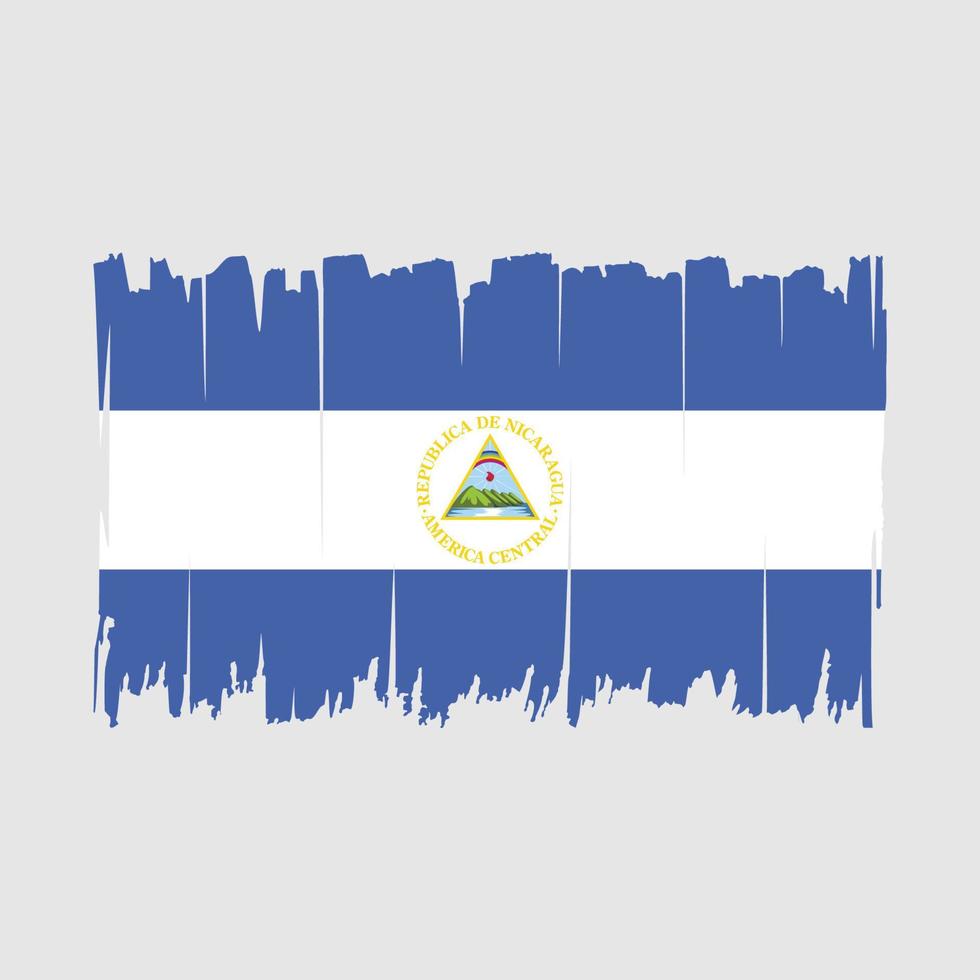 drapeau nicaragua brosse illustration vectorielle vecteur