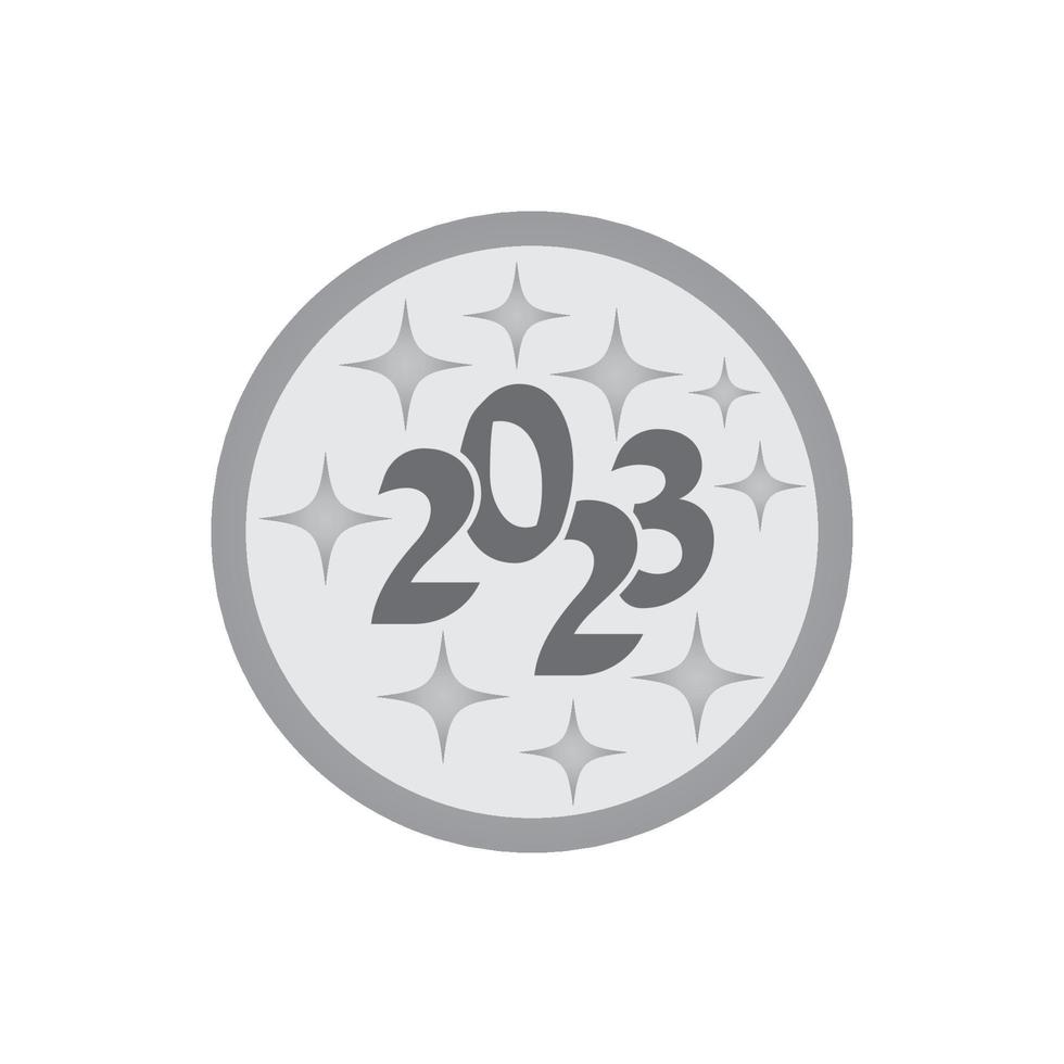 création de texte de logo de bonne année. modèle de conception de numéro 2023 vecteur