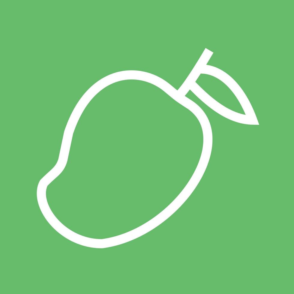 icône de fond de couleur de ligne de mangue vecteur