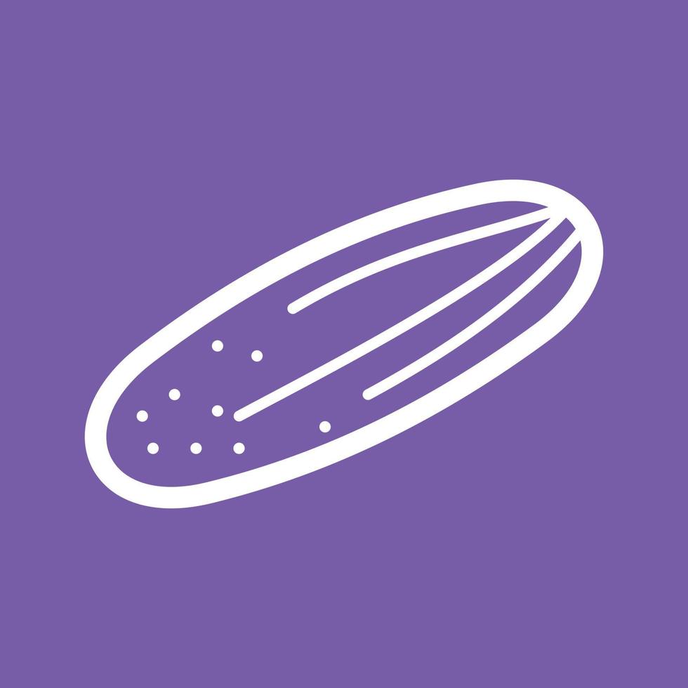 icône de fond de couleur de ligne de concombre vecteur