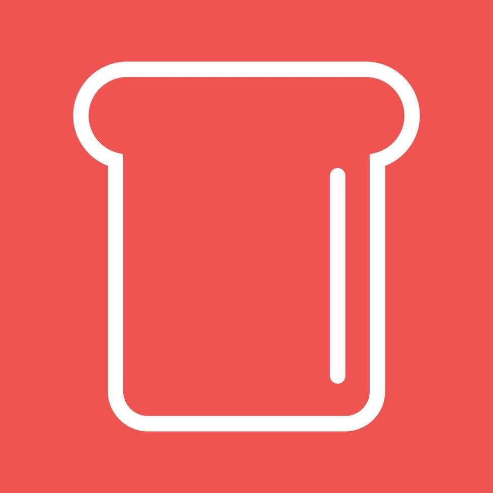 icône de fond de couleur de ligne de pain grillé vecteur