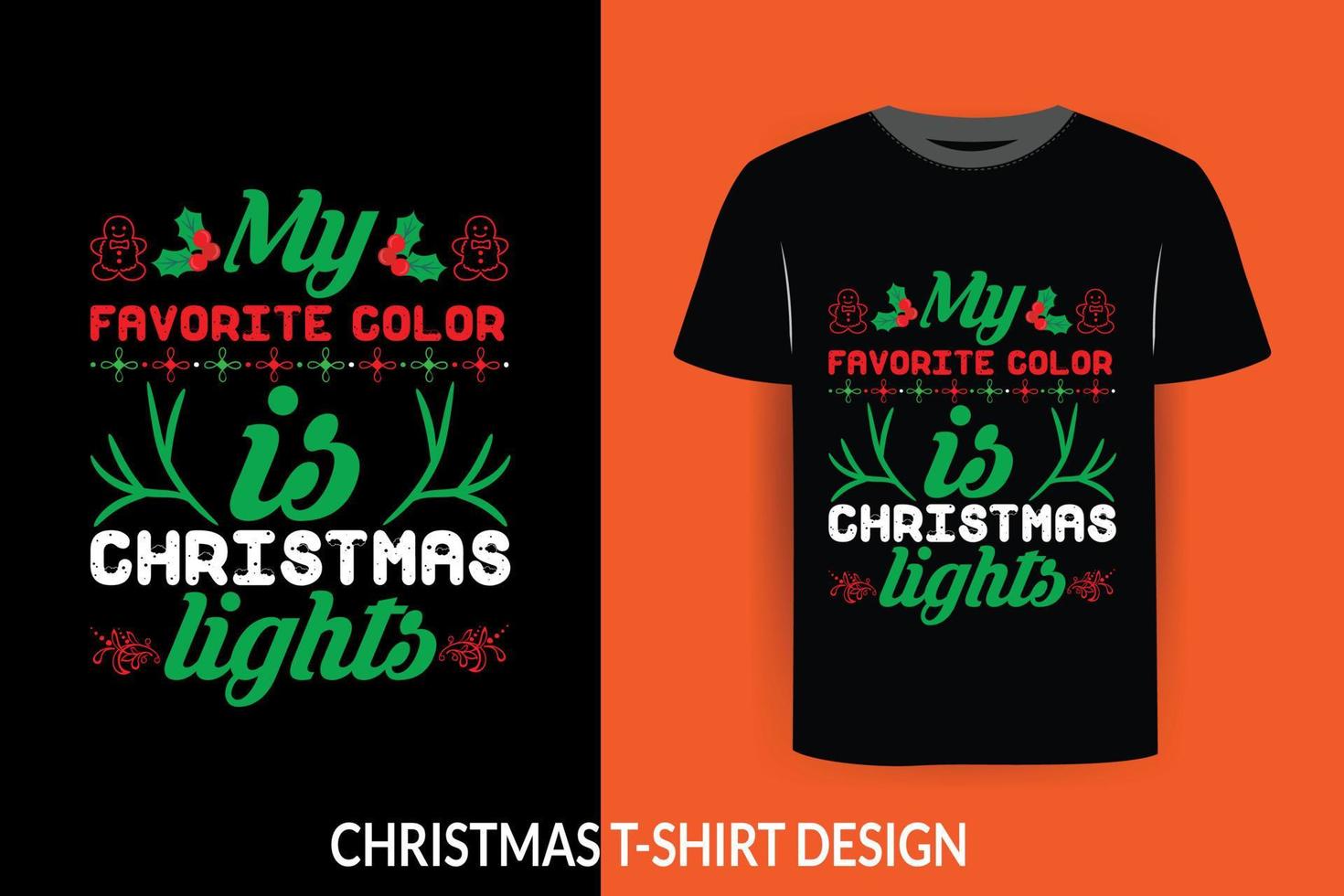 conception de t-shirt prêt à imprimer de noël vecteur