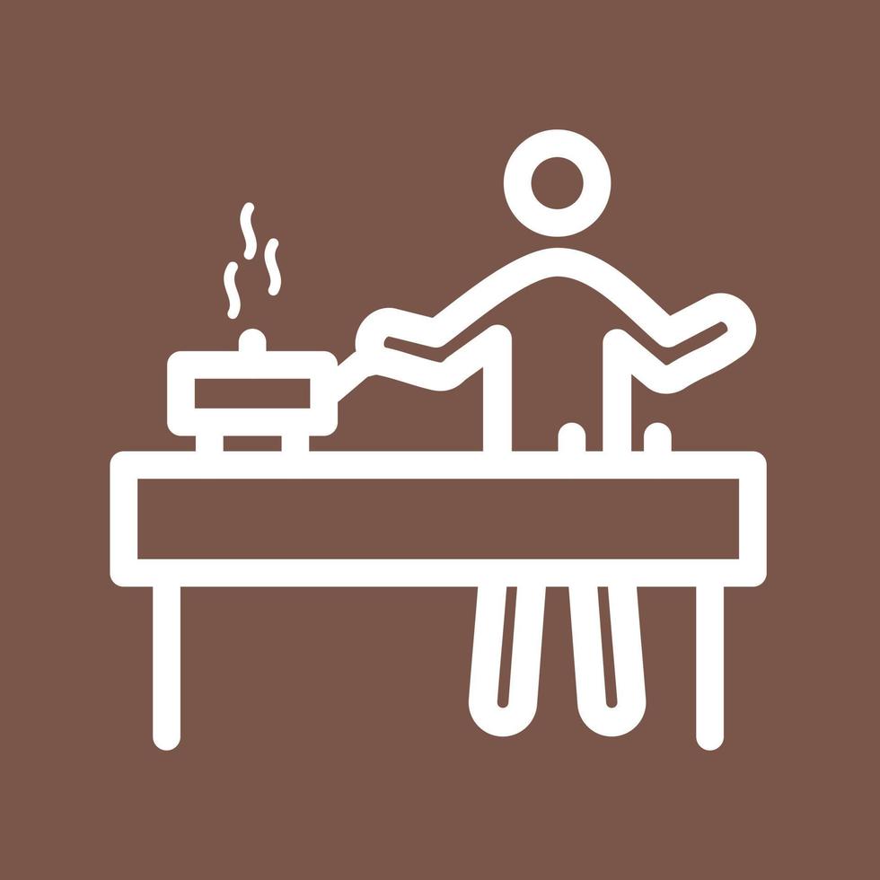 icône de fond de couleur de ligne de nourriture de cuisson vecteur