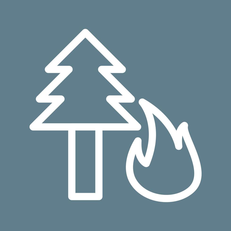 icône de fond de couleur de ligne de feu de forêt vecteur