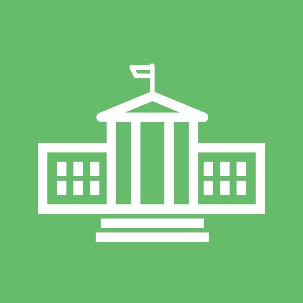 icône de fond de couleur de ligne de bâtiment présidentiel vecteur