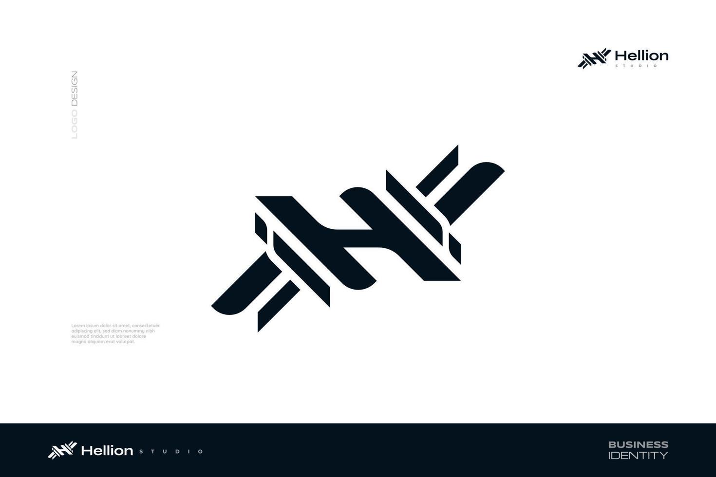 création de logo lettre h abstraite et élégante avec des ailes pour l'identité de l'entreprise et de la marque vecteur