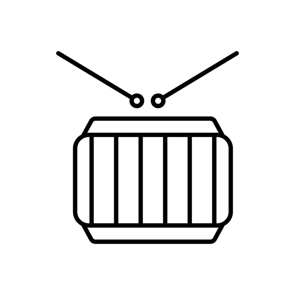 illustration d'icône d'instrument de percussion traditionnel. icône liée au nouvel an lunaire. traditionnel asiatique. style d'icône de ligne. conception de vecteur simple modifiable