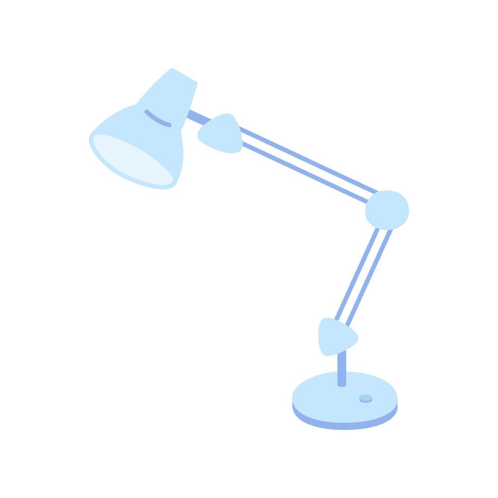 lampe de table isolée sur fond blanc, icône plate. illustration vectorielle dessinée à la main. vecteur