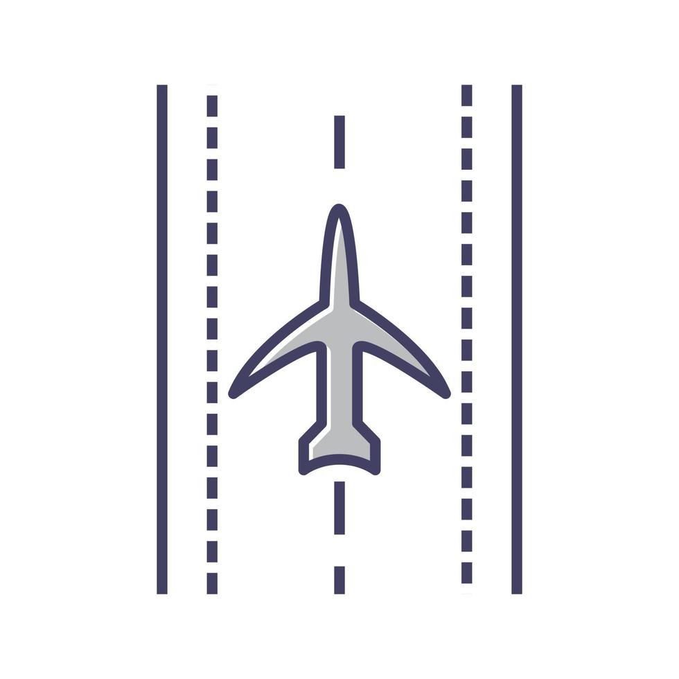 avion sur l'icône de vecteur de piste