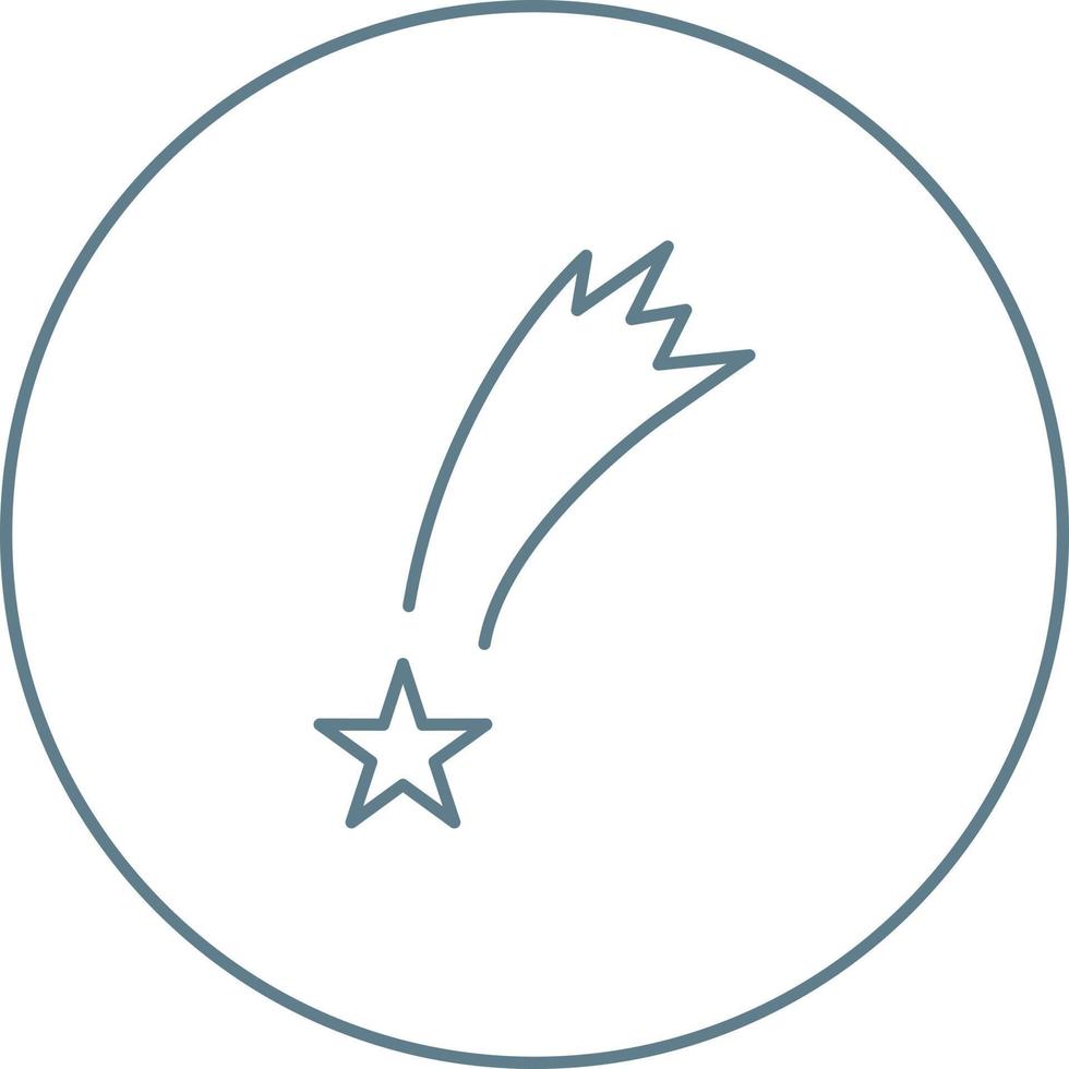 icône de ligne vectorielle unique étoile tombante vecteur