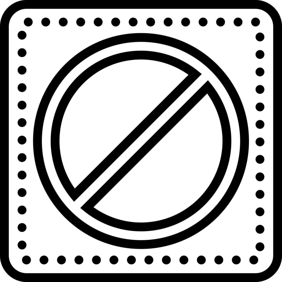 icône de ligne pour les restrictions vecteur