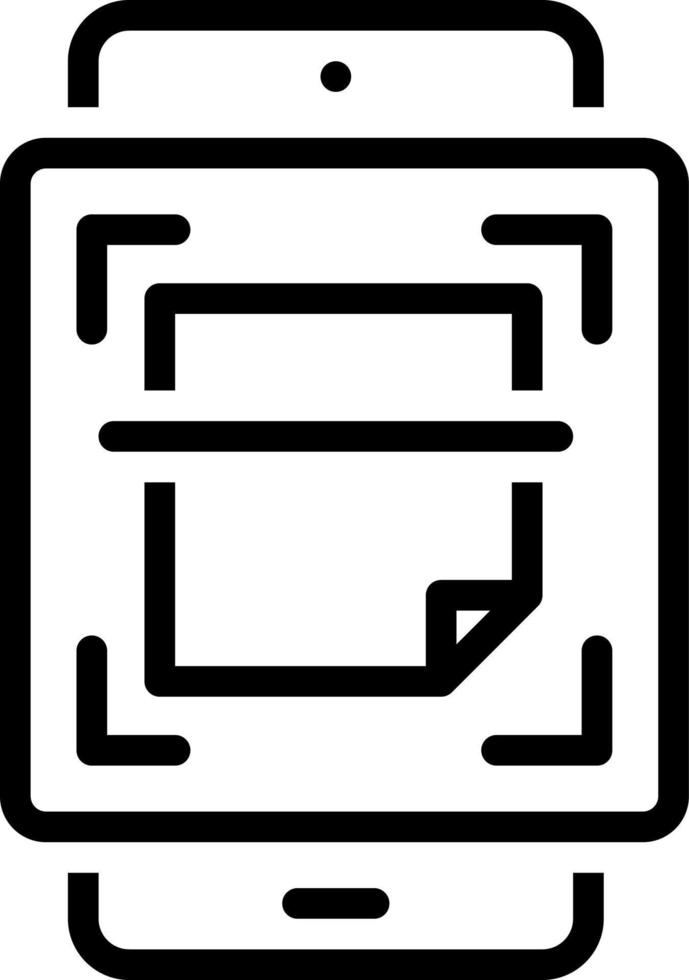 icône de ligne pour la numérisation vecteur