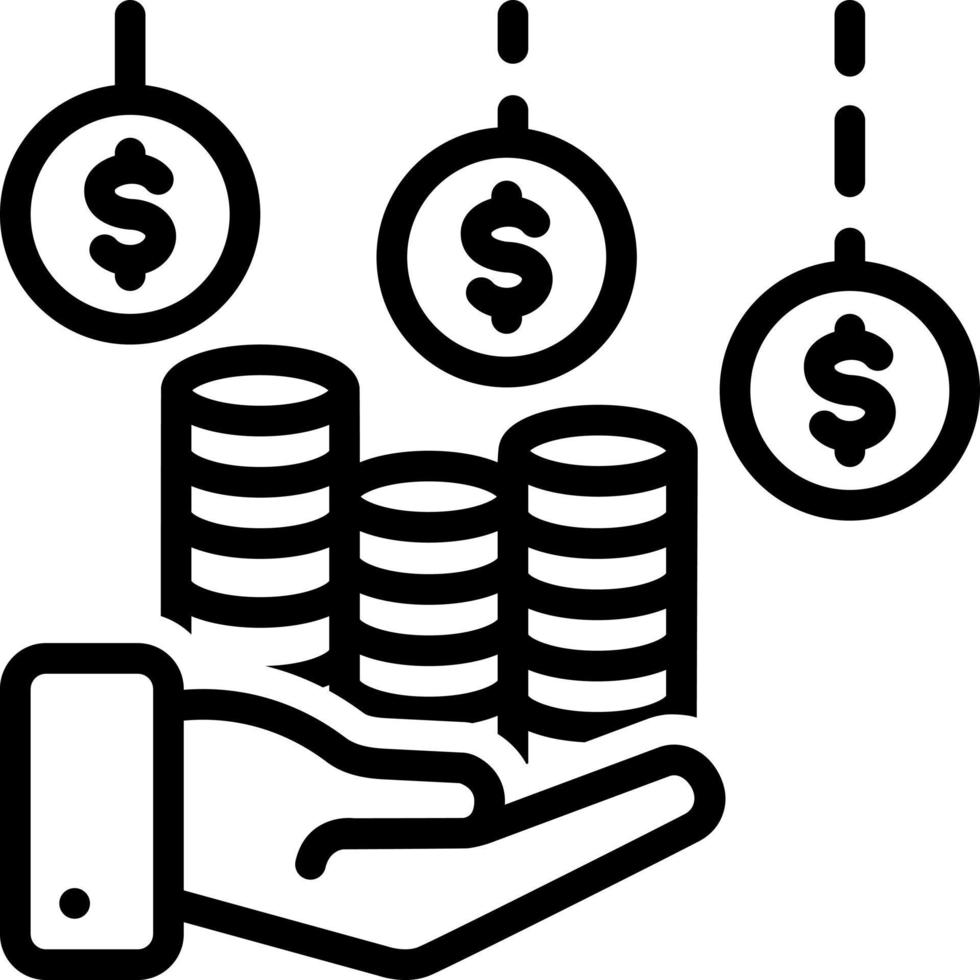 icône de ligne au profit vecteur