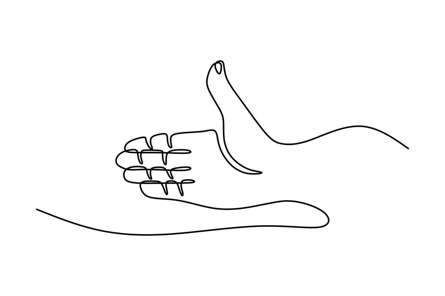 poignée de main oneline dessin au trait modifiable en continu vecteur
