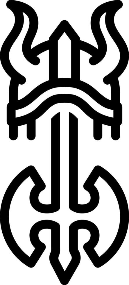 icône de ligne pour viking vecteur