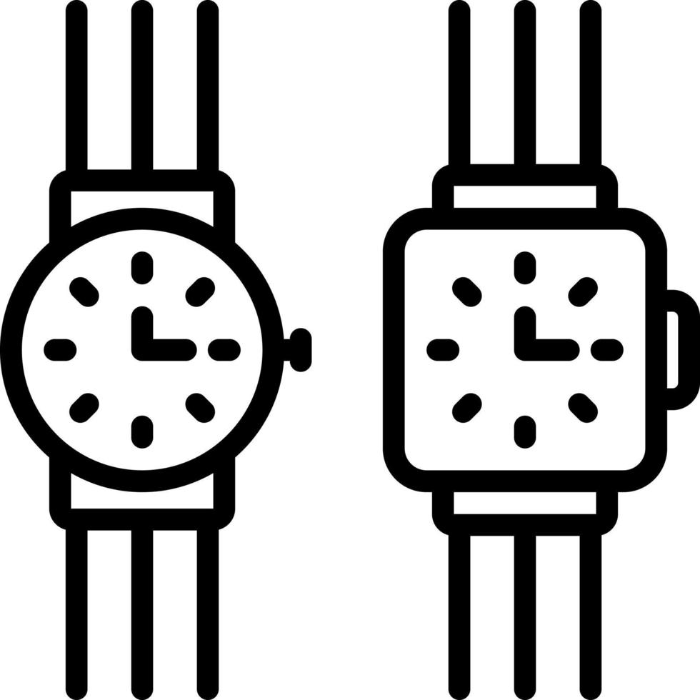 icône de ligne pour les montres vecteur