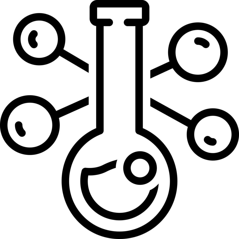 icône de ligne pour scientifique vecteur