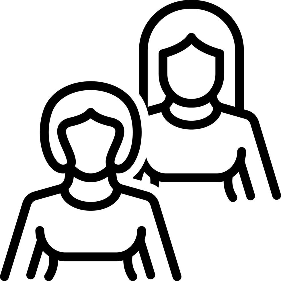 icône de ligne pour les femmes vecteur