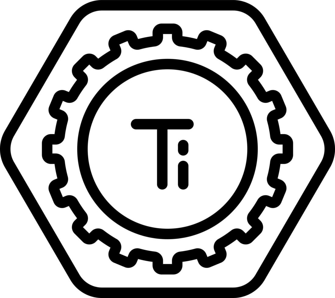 icône de ligne pour le titane vecteur