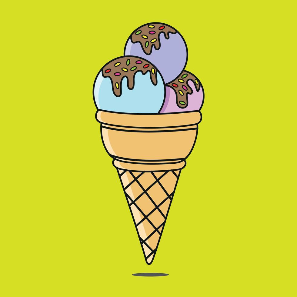 illustration de crème glacée - vecteur de crème glacée - dessin de crème glacée
