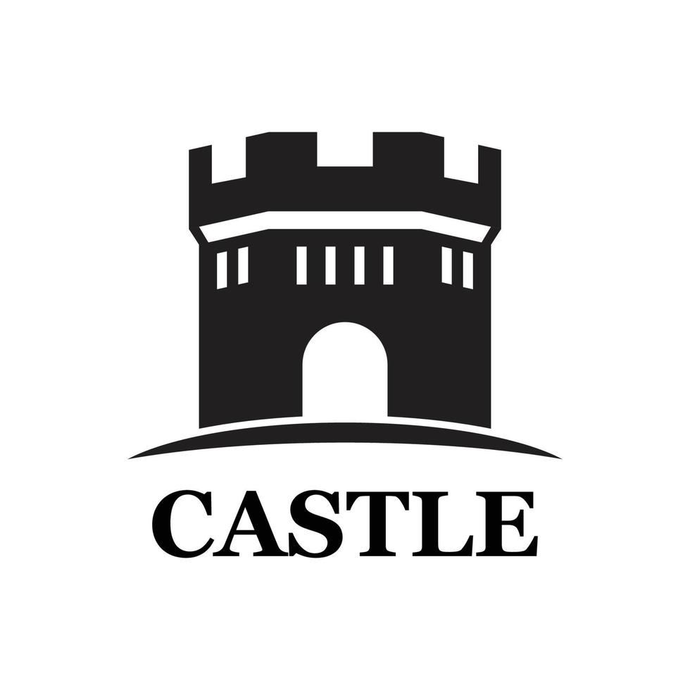 conception d'icône de symbole de vecteur de modèle de logo de château