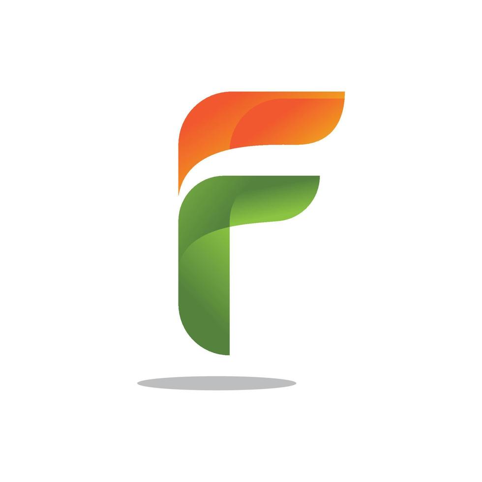 f lettre initiale logo vector design