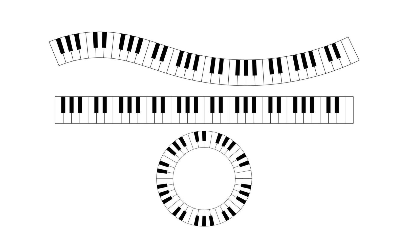 touches et piano, illustration de clavier musical de piano vecteur