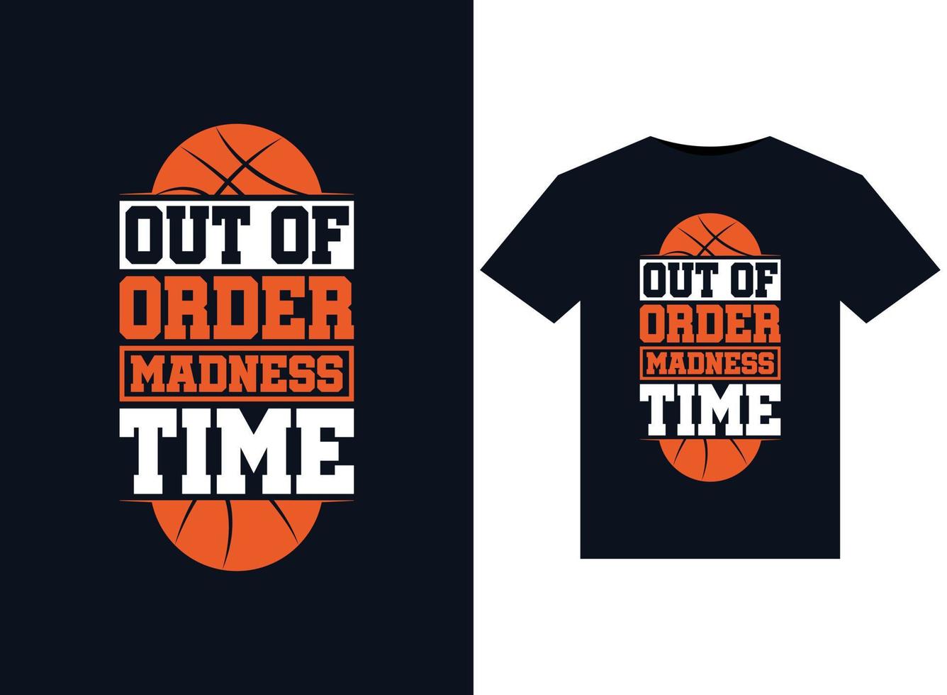 out of order madness time.illustrations pour la conception de t-shirts prêts à imprimer vecteur