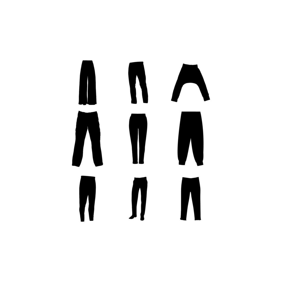 conception créative de silhouette de pantalon long vecteur